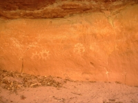 Pictographs in a side canyon